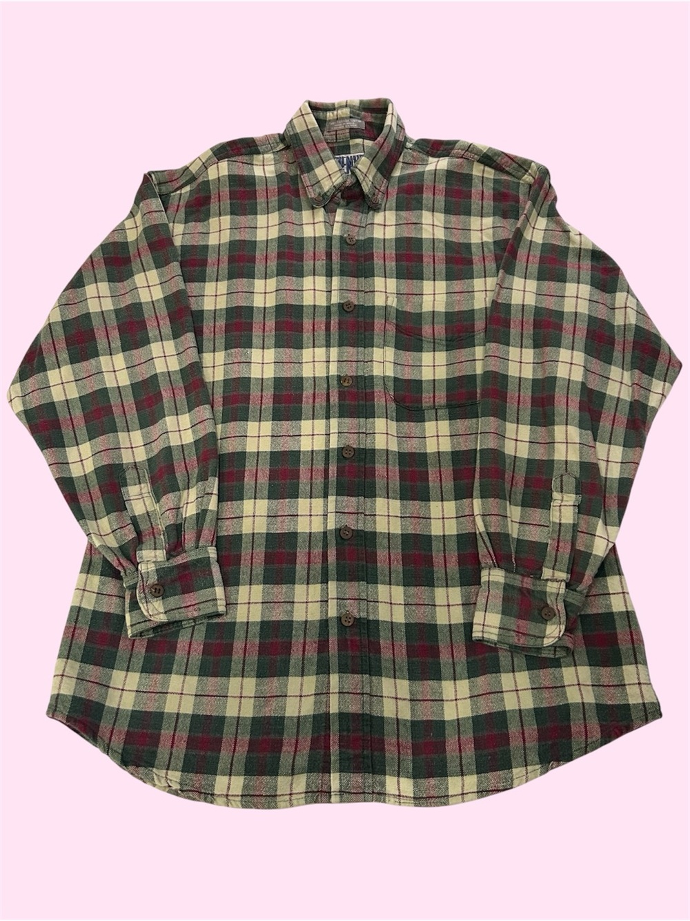 Vintage 90s Denver Hayes Plaid Flannel Long Sleeve Button Down Collared Shirt M